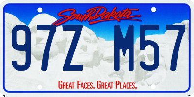 SD license plate 97ZM57