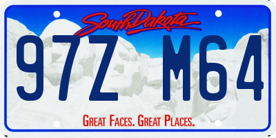 SD license plate 97ZM64