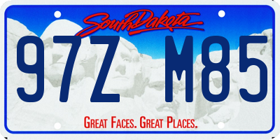 SD license plate 97ZM85