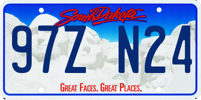 SD license plate 97ZN24