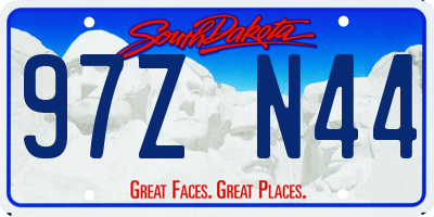 SD license plate 97ZN44