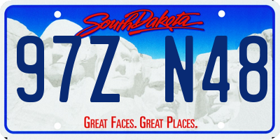 SD license plate 97ZN48
