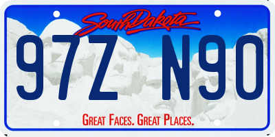 SD license plate 97ZN90