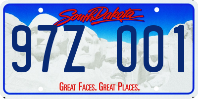 SD license plate 97ZO01