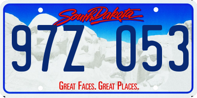 SD license plate 97ZO53
