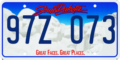 SD license plate 97ZO73