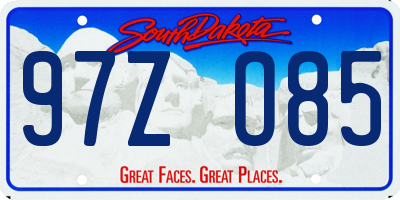 SD license plate 97ZO85