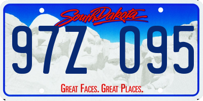 SD license plate 97ZO95
