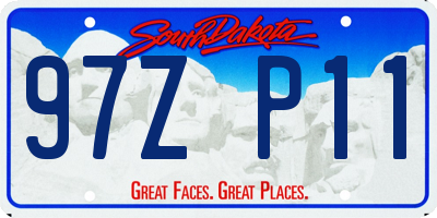 SD license plate 97ZP11