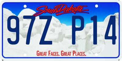 SD license plate 97ZP14
