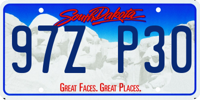 SD license plate 97ZP30
