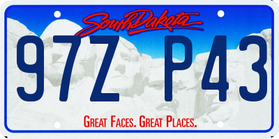 SD license plate 97ZP43