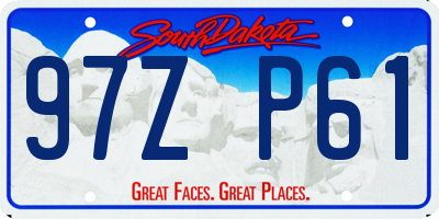 SD license plate 97ZP61