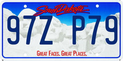 SD license plate 97ZP79