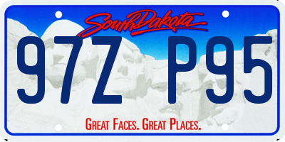 SD license plate 97ZP95