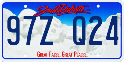 SD license plate 97ZQ24