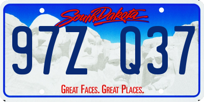 SD license plate 97ZQ37