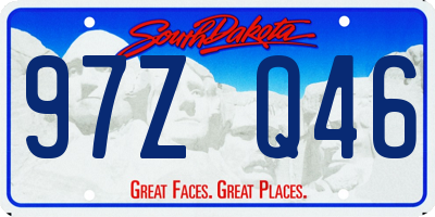 SD license plate 97ZQ46