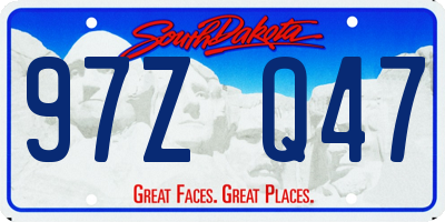 SD license plate 97ZQ47
