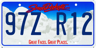 SD license plate 97ZR12