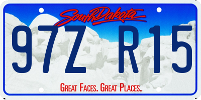 SD license plate 97ZR15