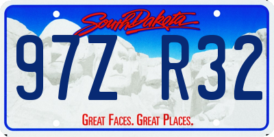 SD license plate 97ZR32