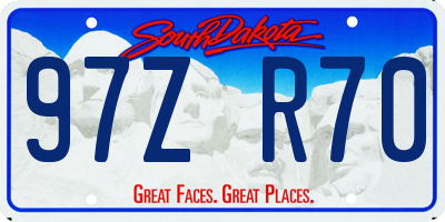 SD license plate 97ZR70