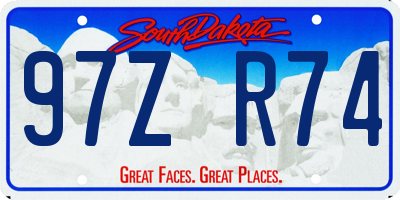 SD license plate 97ZR74
