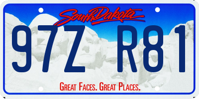 SD license plate 97ZR81