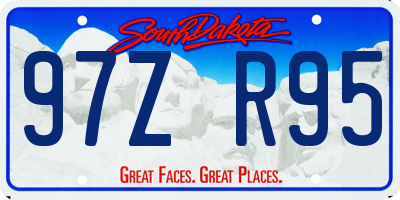 SD license plate 97ZR95
