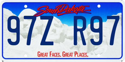 SD license plate 97ZR97