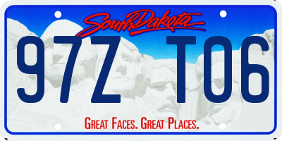 SD license plate 97ZT06