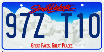 SD license plate 97ZT10