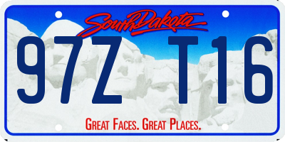 SD license plate 97ZT16