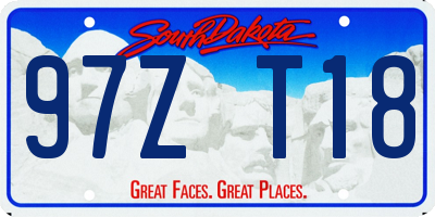 SD license plate 97ZT18