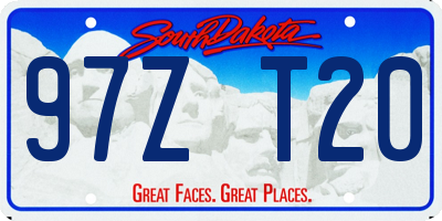 SD license plate 97ZT20