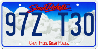 SD license plate 97ZT30