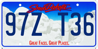 SD license plate 97ZT36