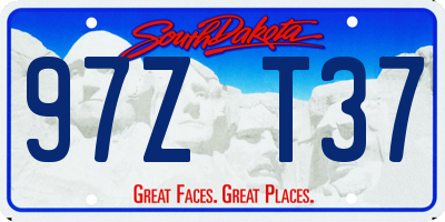 SD license plate 97ZT37