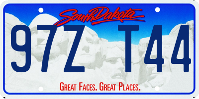 SD license plate 97ZT44