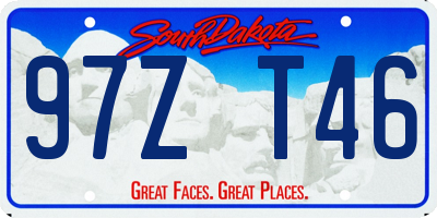 SD license plate 97ZT46