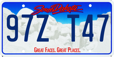 SD license plate 97ZT47