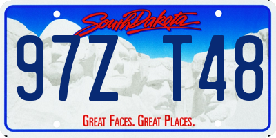 SD license plate 97ZT48