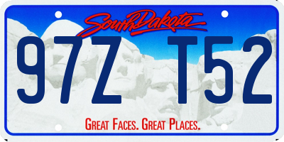 SD license plate 97ZT52