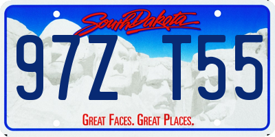 SD license plate 97ZT55