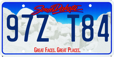 SD license plate 97ZT84