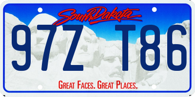 SD license plate 97ZT86