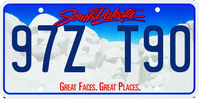 SD license plate 97ZT90