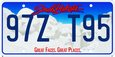 SD license plate 97ZT95