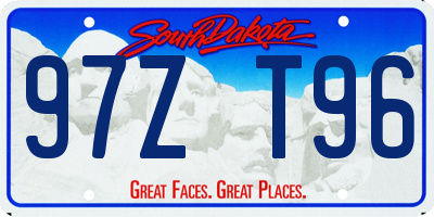 SD license plate 97ZT96